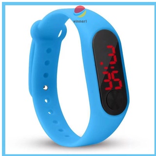 Reloj de pulsera de silicona para hombres y mujeres electrónico colores caramelo relojes LED Casual reloj deportivo (7)