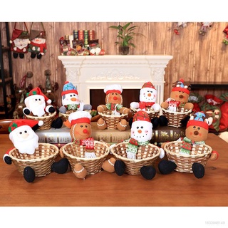 Merry Christmas Creative Sweet Basket Candy box Santa Claus Elk Snowman Desk Home Decor Gift for Kids Party Supplies Storage Box Wholesale contact customer service