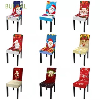 bulbal decoración del hogar cubierta de asiento anti-sucia silla cubierta de la silla de navidad cubiertas elásticas extraíbles cocina banquete comedor santa impresión