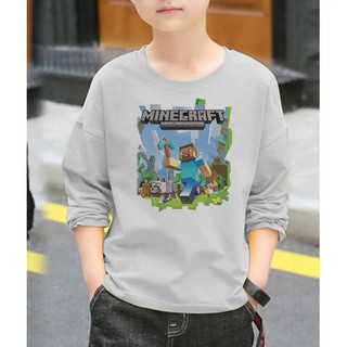 2020 ropa de niños Minecraft Bros camisetas para niños niñas niños tops algodón camiseta de manga larga niños verano camisetas