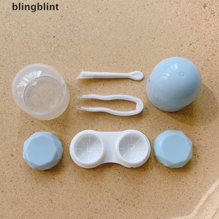 [bling] estuche portátil de color sólido mini cápsula compacta para lentes de contacto (1)