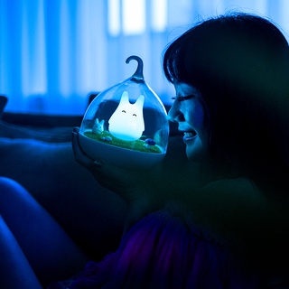 luz de noche led sensor táctil linda luz decoración del hogar dormitorio
