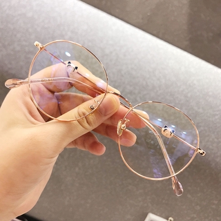 Gafas de miopía de moda con gafas graduadas marco femenino estudiantes coreanos Anti-azul luz y a prueba de radiación gafas de Panda marea femenina (1)