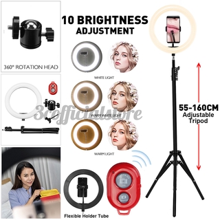 Anillo de luz led de la lámpara de soporte Kit regulable estudio de fotos Selfie teléfono maquillaje en vivo