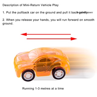 BBY - 4 piezas Mini tire hacia atrás transparente vehículo de coche modelo preescolar aprendizaje niños juguete (5)