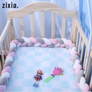 cama de bebé parachoques puro tejido de felpa nudo cuna parachoques cama de los niños cuna protección decoración (7)