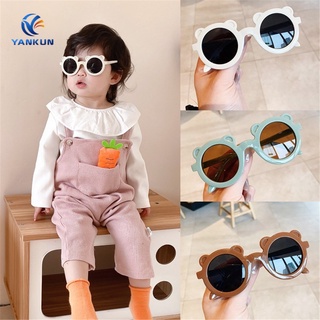 Estilo de vida marco redondo lindo niños gafas de sol Color caramelo moda personalidad bebé gafas de sol accesorios