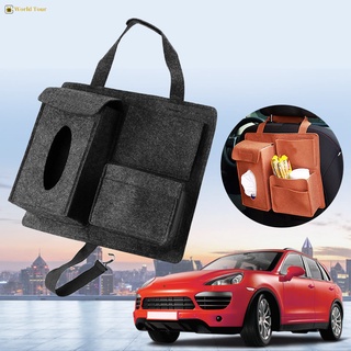Car Storage Bag Universal Seat Back Organizer Bags Felt Backseat Holder Multi-pockets Container