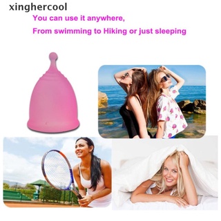 [xinghercool] copa menstrual de silicona reutilizable para higiene femenina vaginal