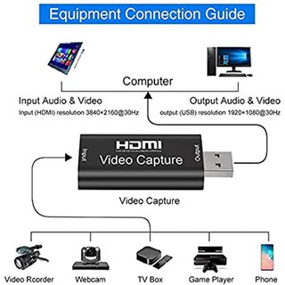 Tarjeta de captura de vídeo HDMI a USB 1080P HD grabadora juego/Video transmisión en vivo (9)
