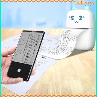 [kllkyvys] Mini impresora de bolsillo Bluetooth 200dpi impresora térmica Compatible para diario, organización, notas de estudio, trabajo