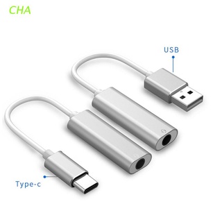 CHA USB type-C a 3,5 mm Jack estéreo auriculares adaptador de Audio Cable externo tarjeta de sonido Jack