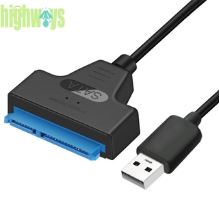 hig USB 2.0 a SATA 22Pin Cable adaptador de Cable convertidor de Cable para disco duro SATA Notebook (8)