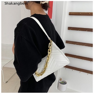 [skb] bolsos de cuero pu con relieve, cadena de hombro, diseño de textura, bolsa de la compra [shakangbest]