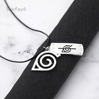 Sunfay6 Collar Naruto Símbolo De la hoja Símbolo De Naruto collar con pendiente logo Para hombres y mujeres