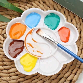 zipfel pequeña bandeja de pintura blanca herramienta de pintura paleta de colores artista mini alternativas de arte plástico acuarela suministros de pintura/multicolor