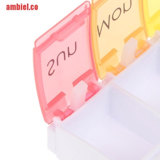 【ambiel】Push Button 7-Day Pill Medicine Vitamin Organizer Box Weekly 2 (8)