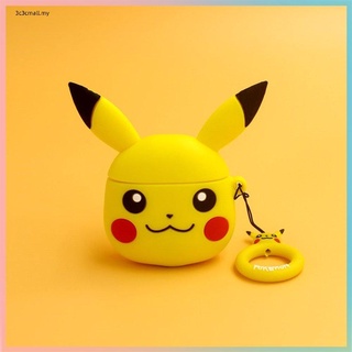 lindo pikachu diseño de dibujos animados de silicona caso de auriculares cubierta para airpods pro cubierta