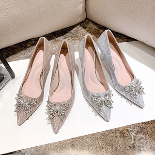 Kasut Perempuan cristal arco dama de honor zapatos de boda hadas tacones altos