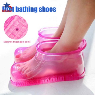botas de masaje de baño de pies spa hogar relajación cubo botas cuidado de pies caliente compres zapatos