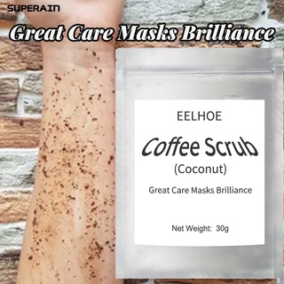 superain 30g exfoliante corporal crema eliminar la piel muerta exfoliante cuidado de la piel cara cuerpo café exfoliante crema para el hogar