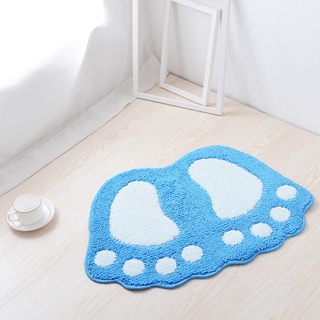 Ayd-alfombra de baño, patrón de huella, alfombra absorbente de agua para puerta del hogar, baño, sala de estar (6)