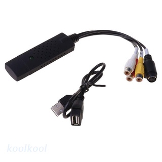 Kool USB 2.0 tarjeta de captura de vídeo adaptador TV DVD VHS DVR convertidor para PC CCTV cámara