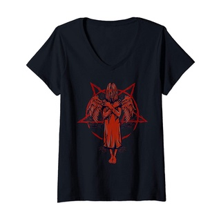 Playera Demon Angel Dead Angel Baphomet/camiseta de Demon Angel/Goth/Punk/cuello V (1)