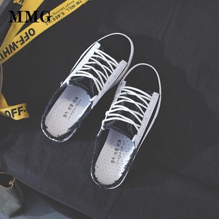 universidad examen de entrada sin zapatos de metal femenino silencioso de las mujeres zapatos de estudiante plano graffiti zapatos de lona pedal casual coreano zapatos