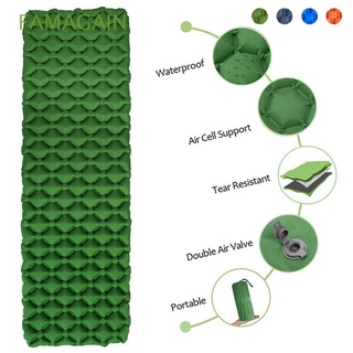 FAMAGAIN Outdoor Sleeping Pad Hiking Air Mattress Camping Mat Backpacking Portable Beach Ultralight Air Bed Inflatable/Multicolor