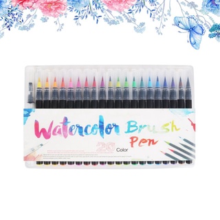 love* 20 Color Premium Painting Soft Brush Pen Set Watercolor Markers Pen Effect Best For Coloring Books Manga Comic Calligraphy