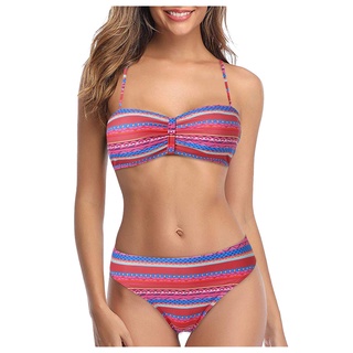 SHEIN^_^ Women Print Push-Up Padded Bra Beach Bikini Set Swimsuit Beachwear Swimwear