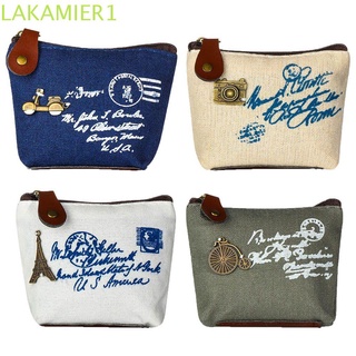 lakamier 4pcs hot monedero retro mini monedero mini cartera lindo lona bolsa de embrague clásica bolsa de llaves