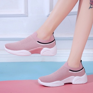 Nuevos zapatos de mujer transpirables volando tejido Casual zapatos deportivos
