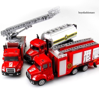 Bby--Mini escala 1:64 escalera aérea camión de bomberos simulación modelo de coche niños juguete (5)