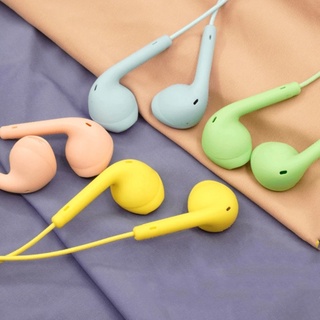 colorido 3.5mm auriculares con cable en el oído auriculares con control de volumen para teléfonos inteligentes android