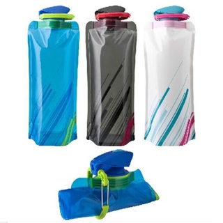 [wing] 700 ml plegable plegable reutilizable libre de bpa deporte al aire libre botella de agua bolsa