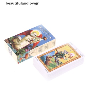 [beautifulandlovejr] 1box tarot de los gatos blancos tarjeta de juego tarot familia juego de mesa 78 cartas