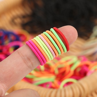 FOOT 400PCS Hair Accessories Ponytail Hair Holder For Girls Rubber Bands Kids Hair Ties Small 2cm/2.5cm Elastic Colorful Fashion Thin Mini Hair Ropes (4)