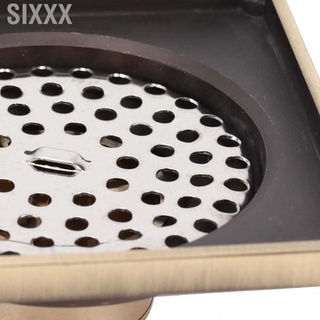 Sixxx - juego de drenaje de suelo (estilo europeo, cobre antiguo, para inodoro, 10 x 10 cm) (9)