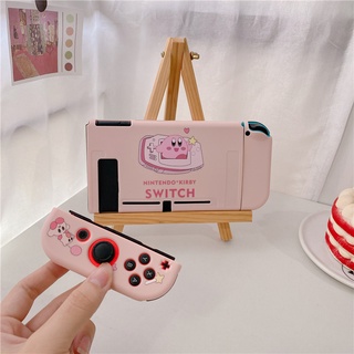 Nintendo Switch funda protectora de dibujos animados encantador Kirby silicona TPU consola de juegos Protector de manija cubierta suave