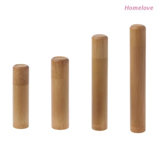 HLove Tubo De Bambú Caja De Té Hermético Pequeño Contenedor Especias Tarro De Almacenamiento Con Tapa 4 Tamaño