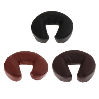 PU Face Pillow Face Comfort Foam Cushion For Massage Table Head Rest Pad Black (2)