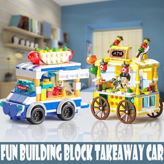 Children's educational building toys Compatible with LEGO small particle building blocks Scene street view (5)