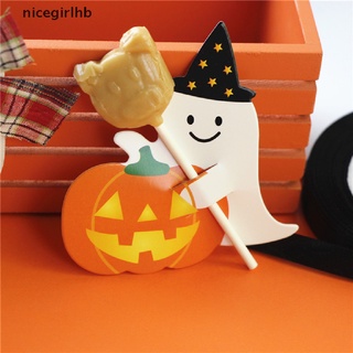 [i] 50 unids/lote ghost pumpkin diy halloween regalo dulces tarjetas de papel piruleta tarjetas [caliente]