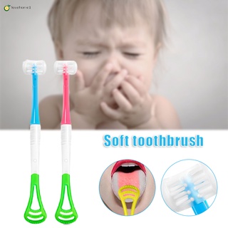 Cepillo De dientes para niños/limpiador De lengua 3-cara De silicona