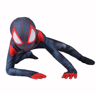 Niños Miles Morales increíble Spider-Man mono Cosplay disfraz niños mono Spi (9)