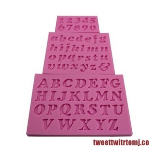 tweet 3 pzs mini molde de silicón para decoración de pasteles de fondant hecho a mano con letras y números