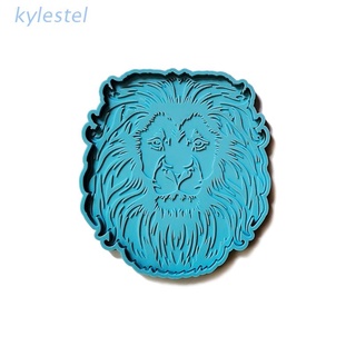 Kyl Molde De Resina epoxi con Bandeja De cabeza De león Para decoración/Molde De silicona/herramienta Artesanal