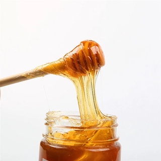 1Pc 8 cm de alta calidad mango largo de madera miel agitación palo/mezclador cuchara práctico Dipper/miel palo agitador herramientas de cocina (6)